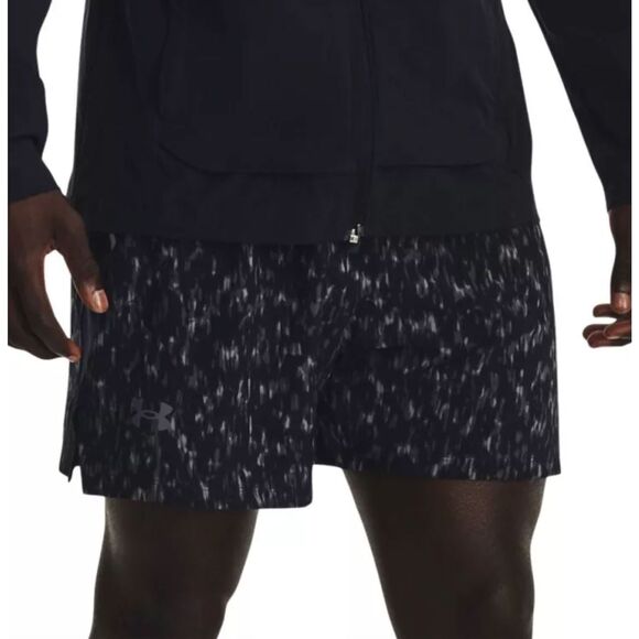 Under Armour Men's XL UA Launch Elite 5'' Print Shorts 1377002 Black grey NEW - Picture 5 of 13